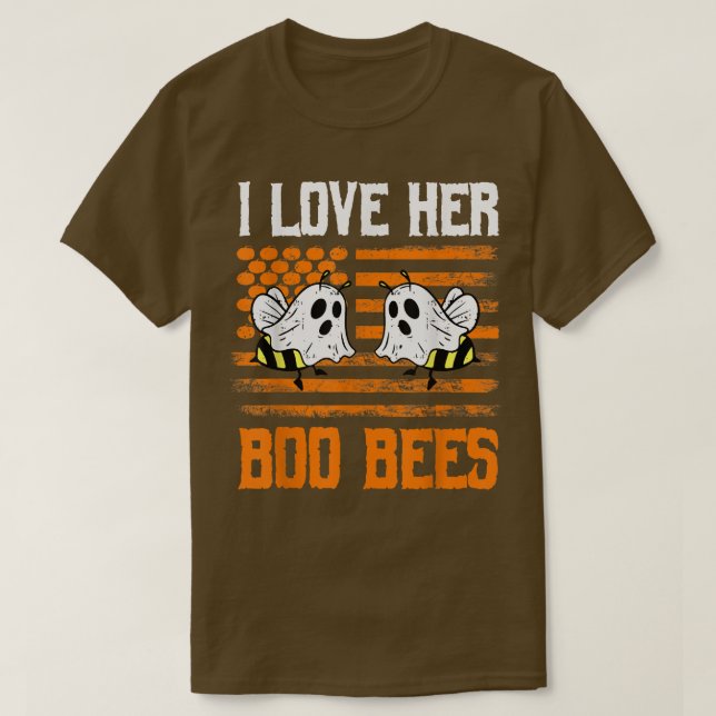 Ich Liebe Ihre Boo Bees Paare Halloween Kostüm USA T-Shirt (Design vorne)