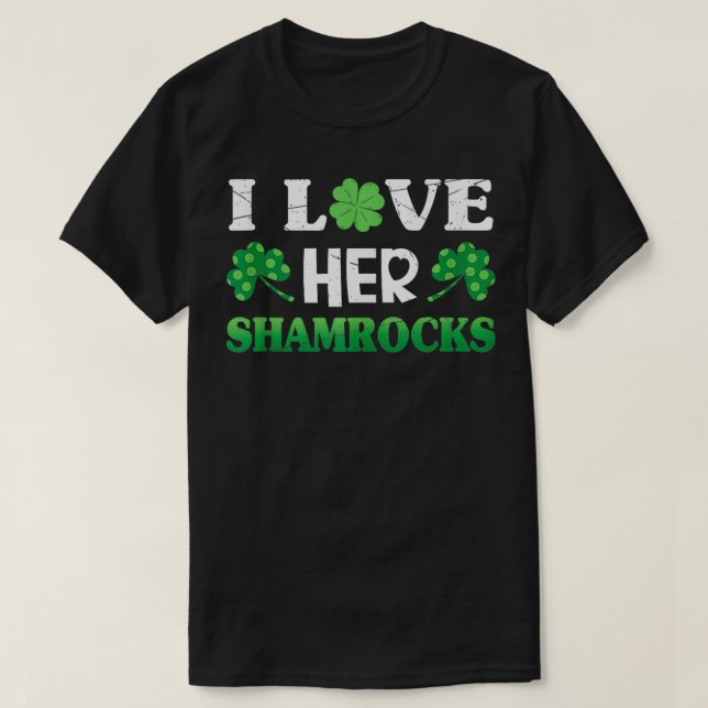Ich Liebe Ihre Kleeblätter Funny Paares Irish St P T-Shirt (Design vorne)
