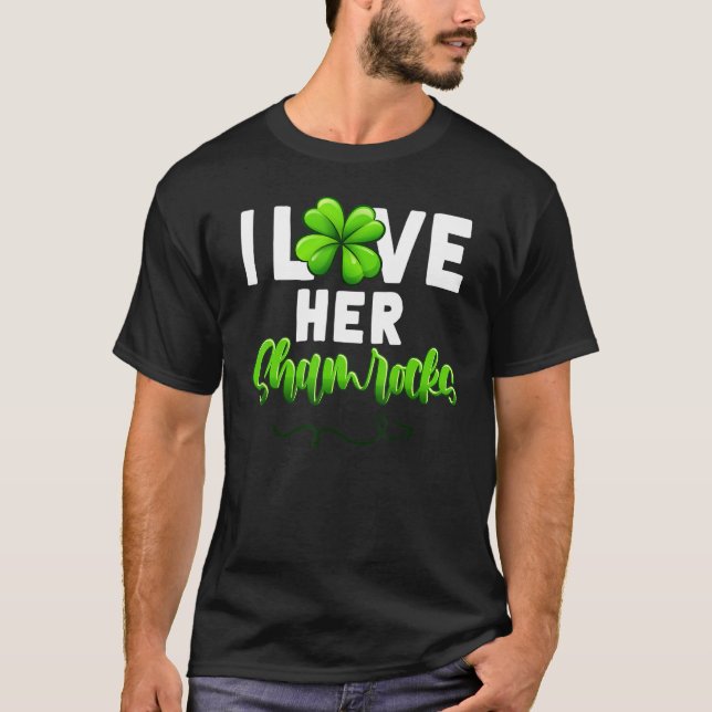 Ich Liebe ihre Kleeblätter Paare St Patricks Tag f T-Shirt (Vorderseite)