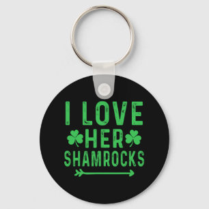 Ich liebe ihre Shamrocks-Shirts St Patricks Day Pa Schlüsselanhänger