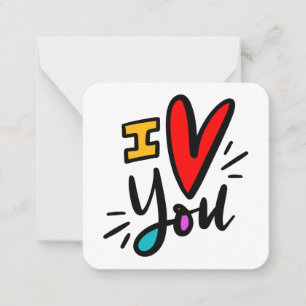 Ich liebe Ihre Tiny Note Cards Mitteilungskarte