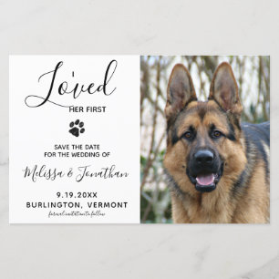 Ich liebe ihren ersten Hund Hochzeit speichern das