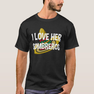 Ich liebe ihren Sombrero-Paar-Shirt Cinco De Mayo T-Shirt