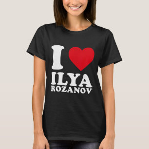 Ich liebe Ilya Rozanov Hockeyspieler Mutiges Herz T-Shirt
