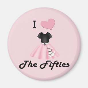 Ich Liebe in den 50er Jahren Magnet