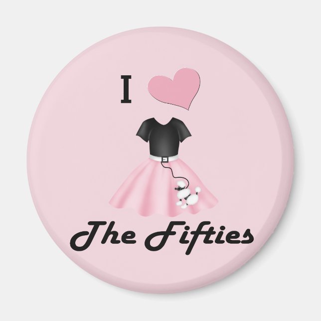 Ich Liebe in den 50er Jahren Magnet (Vorne)