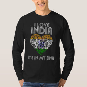 Ich Liebe Indien Es Ist In Meiner Dna Indische Fla T-Shirt