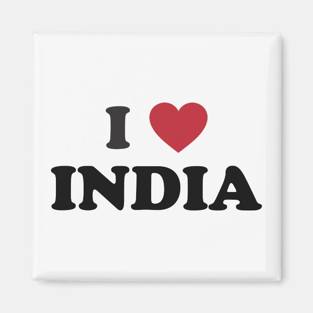 Ich liebe Indien Magnet (Vorne)