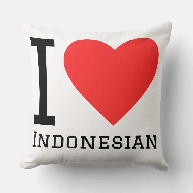 Ich liebe Indonesisch  Kissen (Vorderseite)