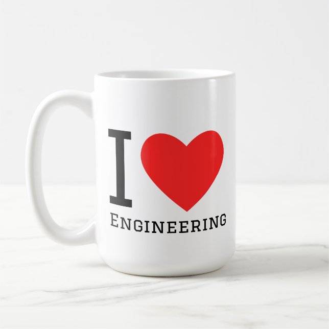 Ich liebe Ingenieurwesen  Kaffeetasse (Links)
