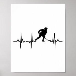Ich liebe Inline-Hockey-Kardiogramm  Poster