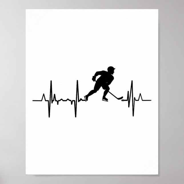 Ich liebe Inline-Hockey-Kardiogramm  Poster (Vorne)