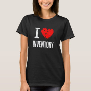 Ich liebe Inventar Herz Einzelhandelsgüter Managem T-Shirt