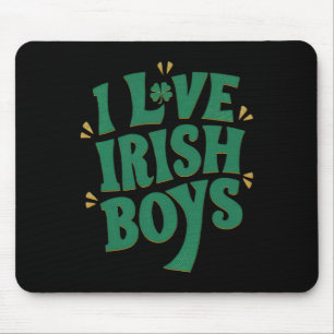 Ich liebe irische Jungen Ich Herz irische Jungen L Mousepad