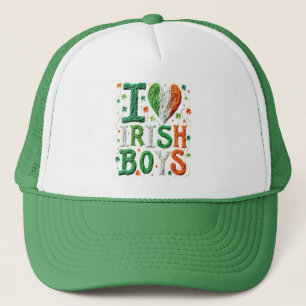 Ich liebe irische Jungen - St. Patrick's Day Garnk Truckerkappe
