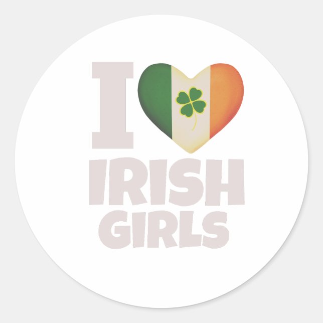 Ich Liebe irish Girls Sticker Schöne. Patrick's (Vorderseite)