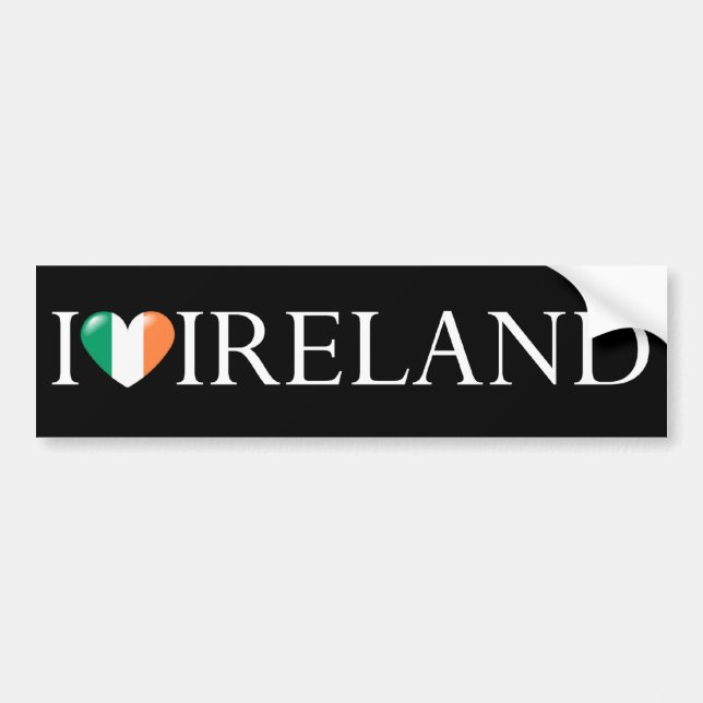 "Ich Liebe Irland" Aufkleber Autoaufkleber (Vorne)