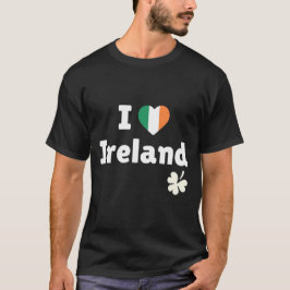 Ich liebe Irland - Irisch Flagge Herz & Kleeblatt T-Shirt