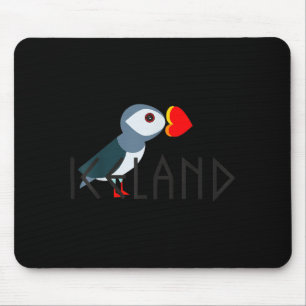 Ich liebe Island Papageientaucher Isländisches Ges Mousepad