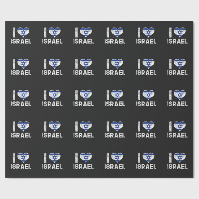 Ich liebe Israel Geschenkpapier (Flach)