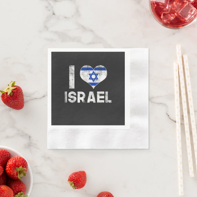 Ich liebe Israel Serviette (Beispiel)