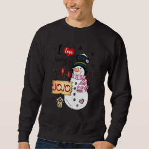 Ich Liebe ist ein Jojo Snowman Weihnachten Weihnac Sweatshirt