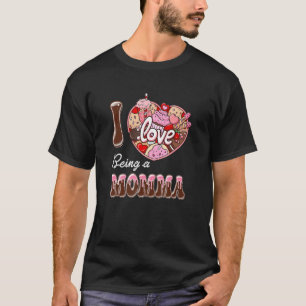 Ich Liebe ist ein Momma Heart Happy Valentine's Da T-Shirt