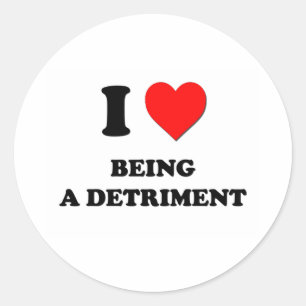 Ich Liebe ist ein Schädling Runder Aufkleber