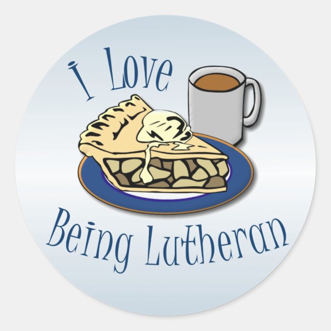 Ich Liebe ist Lutheran Funny Runder Aufkleber (Vorderseite)