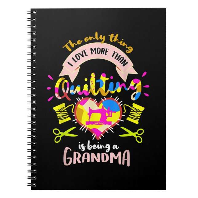 Ich Liebe ist mehr als Quilting ein Oma Notizblock (Vorderseite)