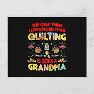 Ich Liebe ist mehr als Quilting ein Oma Postkarte