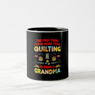 Ich Liebe ist mehr als Quilting ein Oma Zweifarbige Tasse