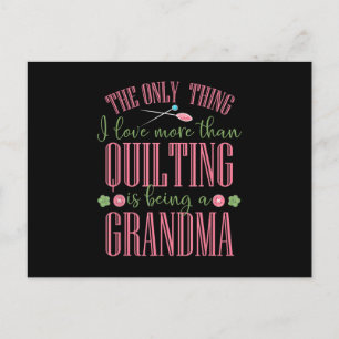 Ich Liebe ist mehr als Quilting Oma. Postkarte
