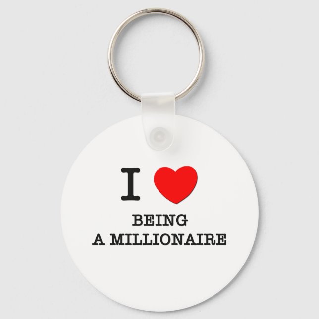 Ich Liebe ist Millionär Schlüsselanhänger (Vorderseite)