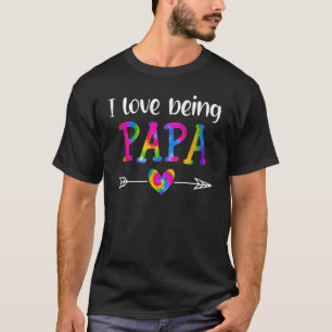 Ich Liebe ist Papa Proud Vaterfamilie Gefärbte Kra T-Shirt
