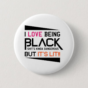 Ich Liebe ist Schwarz x Pirend Button