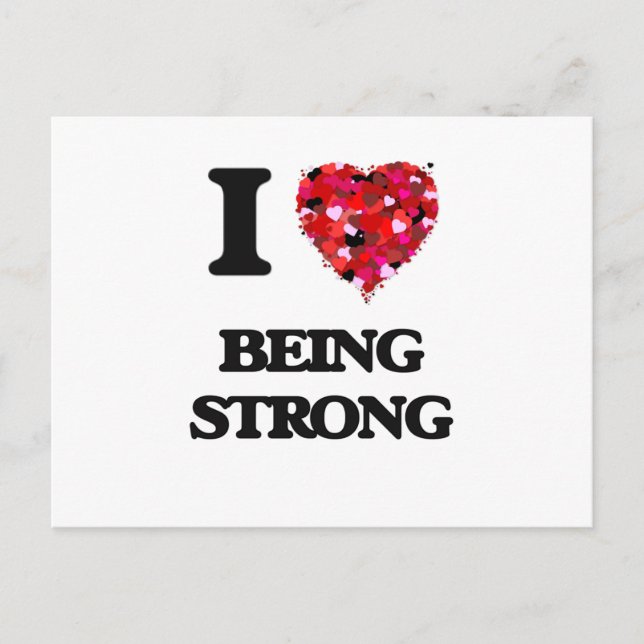 Ich Liebe ist stark Postkarte (Vorderseite)