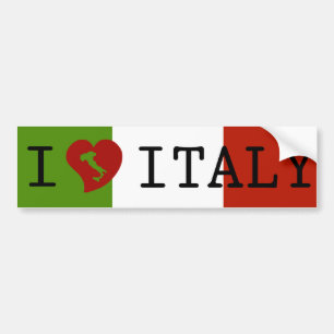 Ich liebe Italien Flagge Aufkleber Autoaufkleber