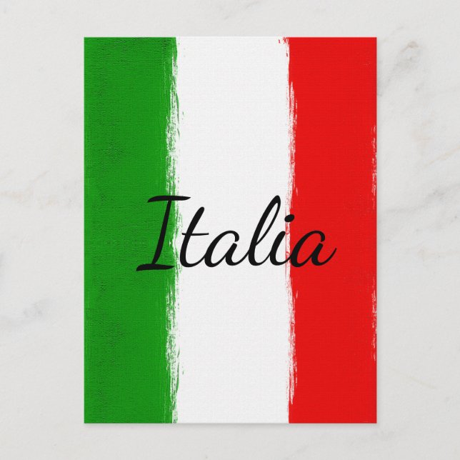 Ich Liebe Italien.Flagge von Italien. Postkarte (Vorderseite)