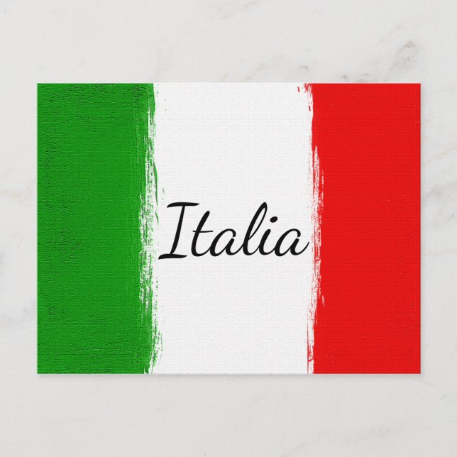 Ich Liebe Italien.Flagge von Italien. Postkarte (Vorderseite)