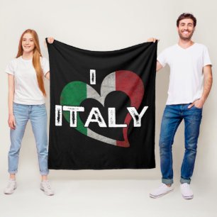 ICH LIEBE ITALIEN FLEECEDECKE