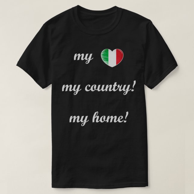Ich Liebe Italien Meine Zuhause Mein Land 10 T-Shirt (Design vorne)
