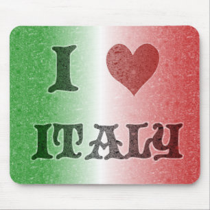 Ich liebe Italien Vintage-Flagge-Mauspad Mousepad