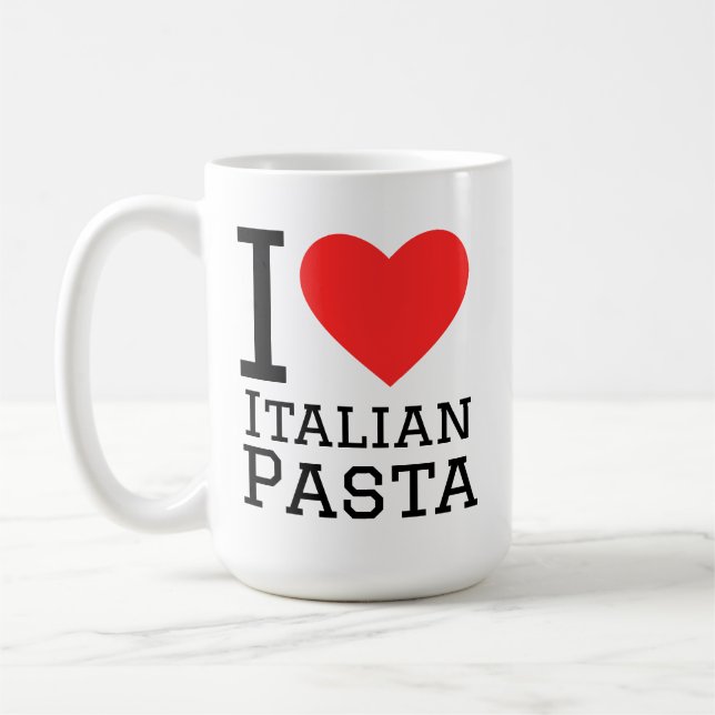 Ich liebe italienische Pasta Kaffeetasse (Links)