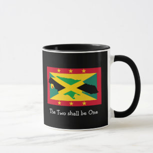 Ich Liebe...  Jamaika   Grenada DUAL FLAG   Benutz Tasse