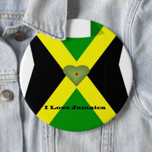 Ich liebe Jamaika, hab einen schönen Tag und eine  Button