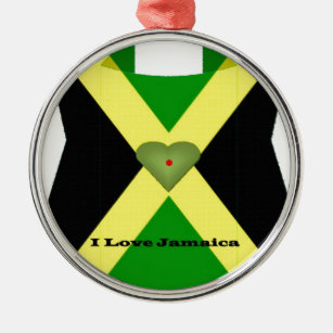 Ich Liebe Jamaika haben einen schönen Tag und eine Ornament Aus Metall