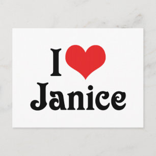 Ich liebe Janice Postkarte