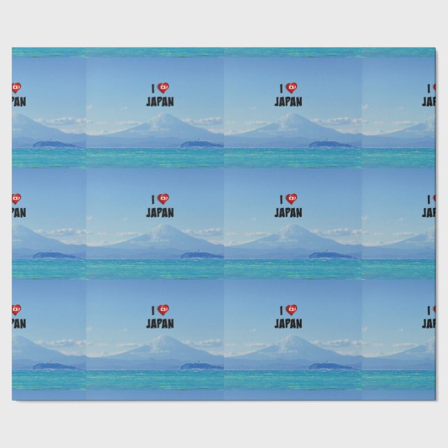 "Ich liebe Japan," Mt. Fuji Geschenkpapier (Saum)