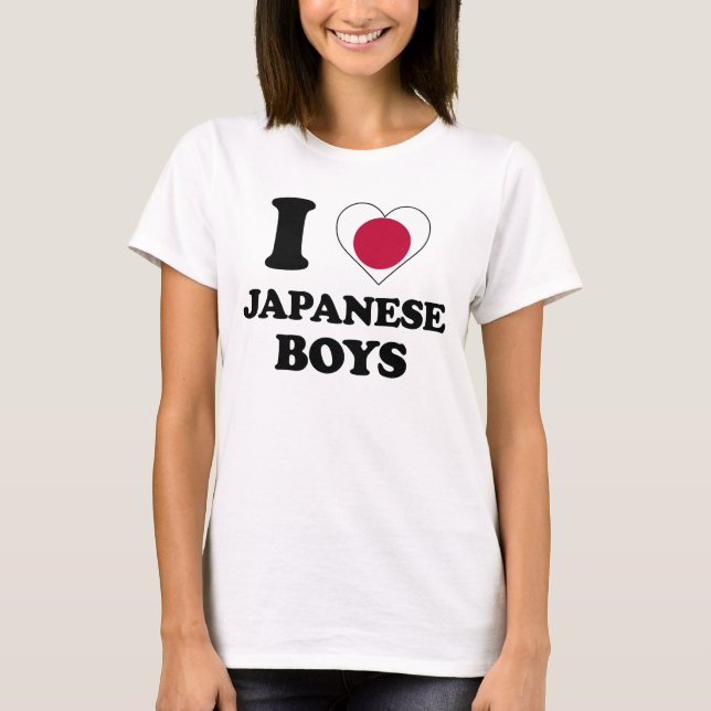 Ich Liebe japanische Jungs T-Shirt (Vorderseite)